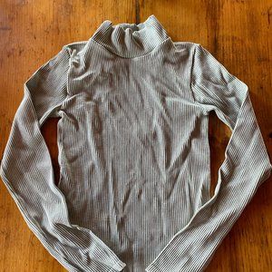 Ribbed open-back body suit